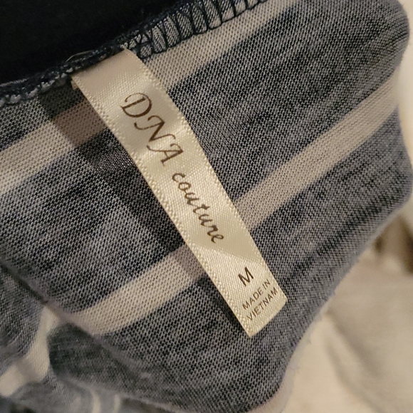 Navy maxi skirt with white stripes - Picture 2 of 2